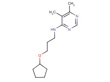 N-[3-(cyclopentyloxy)propyl]-5,6-dimethylpyrimidin-4-amine
