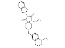 3-(2,3-dihydro-1H-inden-2-yl)-1-ethyl-8-[(1-methyl-1,2,3,4-tetrahydro-6-quinolinyl)methyl]-1,3,8-triazaspiro[4.5]decane-2,4-dione