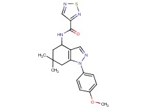 N-[1-(4-methoxyphenyl)-6,6-dimethyl-4,5,6,7-tetrahydro-1H-indazol-4-yl]-1,2,5-thiadiazole-3-carboxamide