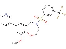 9-methoxy-7-(3-pyridinyl)-4-{[3-(trifluoromethyl)phenyl]sulfonyl}-2,3,4,5-tetrahydro-1,4-benzoxazepine