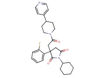 1-cyclohexyl-3-(2-fluorophenyl)-3-{2-oxo-2-[4-(4-pyridinyl)-1-piperidinyl]ethyl}-2,5-pyrrolidinedione