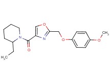 2-ethyl-1-({2-[(4-methoxyphenoxy)methyl]-1,3-oxazol-4-yl}carbonyl)piperidine