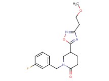 1-(3-fluorobenzyl)-5-[3-(2-methoxyethyl)-1,2,4-oxadiazol-5-yl]-2-piperidinone