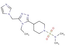 4-[4-ethyl-5-(1H-imidazol-1-ylmethyl)-4H-1,2,4-triazol-3-yl]-N,N-dimethylpiperidine-1-sulfonamide