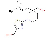 {2-[3-(hydroxymethyl)-3-(3-methylbut-2-en-1-yl)piperidin-1-yl]-1,3-thiazol-4-yl}methanol
