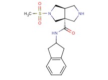 (3aR*,6aR*)-N-(2,3-dihydro-1H-inden-2-yl)-2-(methylsulfonyl)hexahydropyrrolo[3,4-c]pyrrole-3a(1H)-carboxamide