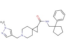 6-[(1-methyl-1H-pyrazol-4-yl)methyl]-N-[(1-phenylcyclopentyl)methyl]-6-azaspiro[2.5]octane-1-carboxamide