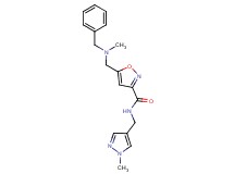 5-{[benzyl(methyl)amino]methyl}-N-[(1-methyl-1H-pyrazol-4-yl)methyl]-3-isoxazolecarboxamide