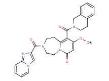 10-(3,4-dihydro-2(1H)-isoquinolinylcarbonyl)-3-(imidazo[1,2-a]pyridin-2-ylcarbonyl)-9-methoxy-2,3,4,5-tetrahydropyrido[1,2-d][1,4]diazepin-7(1H)-one