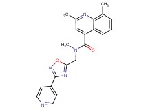 N,2,8-trimethyl-N-[(3-pyridin-4-yl-1,2,4-oxadiazol-5-yl)methyl]quinoline-4-carboxamide