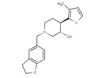 (3S*,4R*)-1-(2,3-dihydro-1-benzofuran-5-ylmethyl)-4-(3-methyl-2-thienyl)piperidin-3-ol