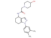 N-[1-(3,4-dimethylphenyl)-4,5,6,7-tetrahydro-1H-indazol-4-yl]-2-(4-hydroxy-1-piperidinyl)acetamide