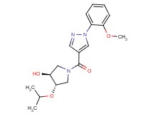 (3S*,4S*)-4-isopropoxy-1-{[1-(2-methoxyphenyl)-1H-pyrazol-4-yl]carbonyl}-3-pyrrolidinol