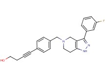 4-(4-{[3-(3-fluorophenyl)-1,4,6,7-tetrahydro-5H-pyrazolo[4,3-c]pyridin-5-yl]methyl}phenyl)-3-butyn-1-ol