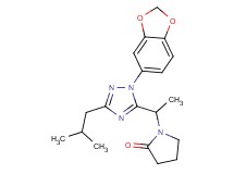 1-{1-[1-(1,3-benzodioxol-5-yl)-3-isobutyl-1H-1,2,4-triazol-5-yl]ethyl}pyrrolidin-2-one