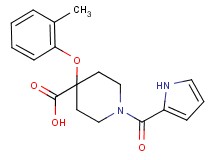 4-(2-methylphenoxy)-1-(1H-pyrrol-2-ylcarbonyl)piperidine-4-carboxylic acid