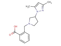 2-{[3-(3,5-dimethyl-1H-pyrazol-1-yl)pyrrolidin-1-yl]methyl}benzoic acid