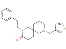2-(2-phenylethyl)-8-(3-thienylmethyl)-2,8-diazaspiro[5.5]undecan-3-one