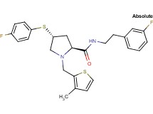 (4R)-N-[2-(3-fluorophenyl)ethyl]-4-[(4-fluorophenyl)thio]-1-[(3-methyl-2-thienyl)methyl]-L-prolinamide