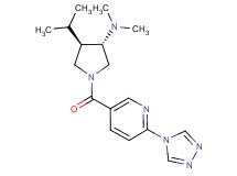 (3S*,4R*)-4-isopropyl-N,N-dimethyl-1-{[6-(4H-1,2,4-triazol-4-yl)pyridin-3-yl]carbonyl}pyrrolidin-3-amine