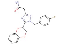 2-[5-(2,3-dihydro-1,4-benzodioxin-2-yl)-1-(4-fluorobenzyl)-1H-1,2,4-triazol-3-yl]acetamide