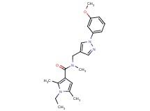 1-ethyl-N-{[1-(3-methoxyphenyl)-1H-pyrazol-4-yl]methyl}-N,2,5-trimethyl-1H-pyrrole-3-carboxamide