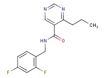 N-(2,4-difluorobenzyl)-4-propylpyrimidine-5-carboxamide