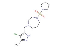 1-[(4-chloro-3-methyl-1H-pyrazol-5-yl)methyl]-4-(pyrrolidin-1-ylsulfonyl)-1,4-diazepane
