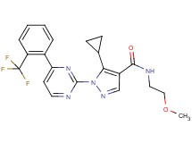 5-cyclopropyl-N-(2-methoxyethyl)-1-{4-[2-(trifluoromethyl)phenyl]-2-pyrimidinyl}-1H-pyrazole-4-carboxamide