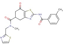 N-methyl-2-[(3-methylbenzoyl)amino]-7-oxo-N-(1,3-thiazol-2-ylmethyl)-4,5,6,7-tetrahydro-1,3-benzothiazole-5-carboxamide
