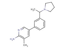 3-methyl-5-[3-(1-pyrrolidin-1-ylethyl)phenyl]pyridin-2-amine