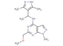 N-[1-(3,5-dimethyl-1H-pyrazol-4-yl)ethyl]-6-(methoxymethyl)-1-methyl-1H-pyrazolo[3,4-d]pyrimidin-4-amine
