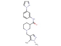 1-[(1,5-dimethyl-1H-pyrazol-4-yl)methyl]-N-[3-(1H-pyrazol-1-yl)phenyl]-3-piperidinecarboxamide