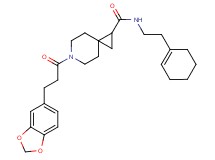 6-[3-(1,3-benzodioxol-5-yl)propanoyl]-N-[2-(1-cyclohexen-1-yl)ethyl]-6-azaspiro[2.5]octane-1-carboxamide