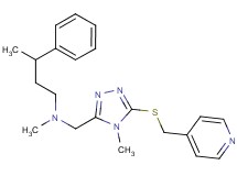 N-methyl-N-({4-methyl-5-[(4-pyridinylmethyl)thio]-4H-1,2,4-triazol-3-yl}methyl)-3-phenyl-1-butanamine