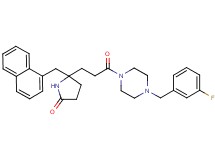 5-{3-[4-(3-fluorobenzyl)-1-piperazinyl]-3-oxopropyl}-5-(1-naphthylmethyl)-2-pyrrolidinone