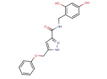 N-(2,4-dihydroxybenzyl)-5-(phenoxymethyl)-1H-pyrazole-3-carboxamide