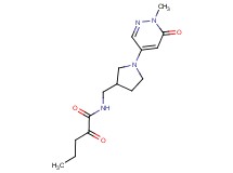 N-{[1-(1-methyl-6-oxo-1,6-dihydro-4-pyridazinyl)-3-pyrrolidinyl]methyl}-2-oxopentanamide