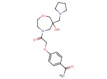 1-(4-{2-[6-hydroxy-6-(pyrrolidin-1-ylmethyl)-1,4-oxazepan-4-yl]-2-oxoethoxy}phenyl)ethanone