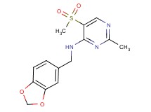 N-(1,3-benzodioxol-5-ylmethyl)-2-methyl-5-(methylsulfonyl)pyrimidin-4-amine