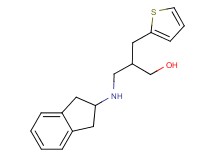 3-(2,3-dihydro-1H-inden-2-ylamino)-2-(2-thienylmethyl)propan-1-ol