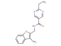 2-ethyl-N-[(3-methyl-1-benzofuran-2-yl)methyl]-5-pyrimidinecarboxamide