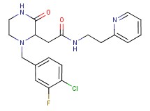 2-[1-(4-chloro-3-fluorobenzyl)-3-oxo-2-piperazinyl]-N-[2-(2-pyridinyl)ethyl]acetamide
