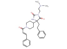 3-[2-(dimethylamino)ethyl]-5-(2-phenylethyl)-5-{1-[(2E)-3-phenyl-2-propenoyl]-4-piperidinyl}-2,4-imidazolidinedione