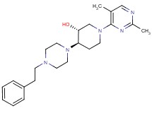 (3R*,4R*)-1-(2,5-dimethyl-4-pyrimidinyl)-4-[4-(2-phenylethyl)-1-piperazinyl]-3-piperidinol