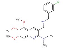 3-{[(3-chlorobenzyl)amino]methyl}-5,6,7-trimethoxy-N,N-dimethyl-2-quinolinamine