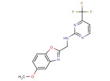 N-[(5-methoxy-1,3-benzoxazol-2-yl)methyl]-4-(trifluoromethyl)pyrimidin-2-amine
