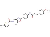 N-{[2-(4-{[3-(4-methoxyphenyl)propanoyl]amino}phenyl)-5-methyl-1,3-oxazol-4-yl]methyl}-5-methyl-2-thiophenecarboxamide