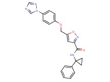 N-(1-phenylcyclopropyl)-5-{[4-(1H-1,2,4-triazol-1-yl)phenoxy]methyl}-3-isoxazolecarboxamide