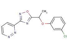 3-{5-[1-(3-chlorophenoxy)ethyl]-1,2,4-oxadiazol-3-yl}pyridazine